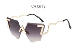 Rimless Vintage  Cat Eye Sunglasses