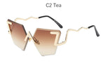 Rimless Vintage  Cat Eye Sunglasses