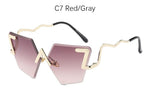 Rimless Vintage  Cat Eye Sunglasses