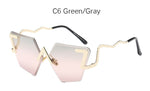 Rimless Vintage  Cat Eye Sunglasses