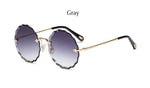 Transparent Frame Round Sunglasses