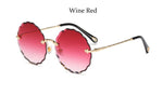 Transparent Frame Round Sunglasses