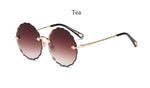 Transparent Frame Round Sunglasses