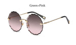 Transparent Frame Round Sunglasses