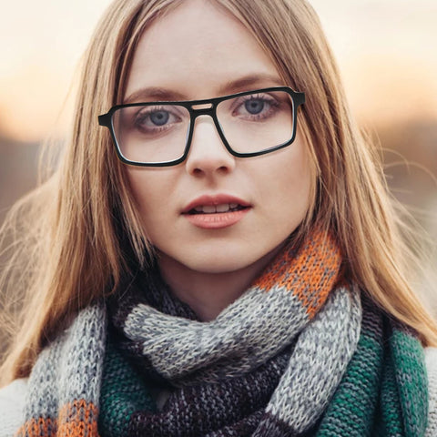 Unisex Transparent Frame Eyeglasses